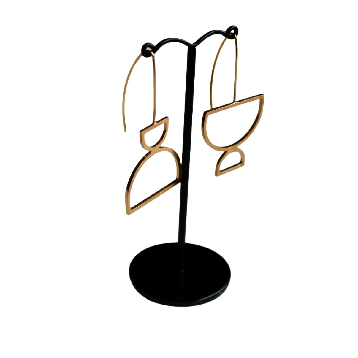 Arc Odd Drop Earrings - Gold