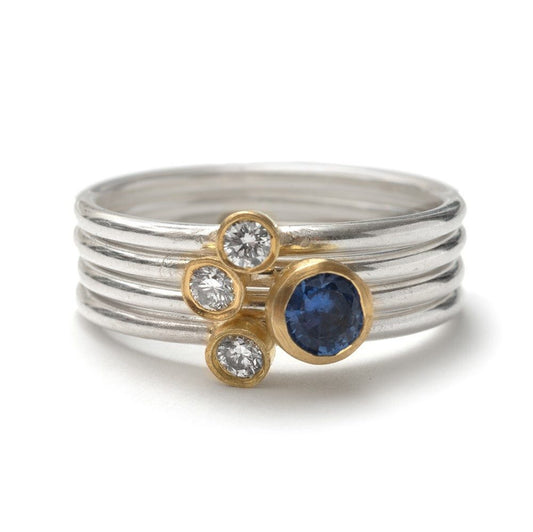 Sapphire & Diamond Ring Stack