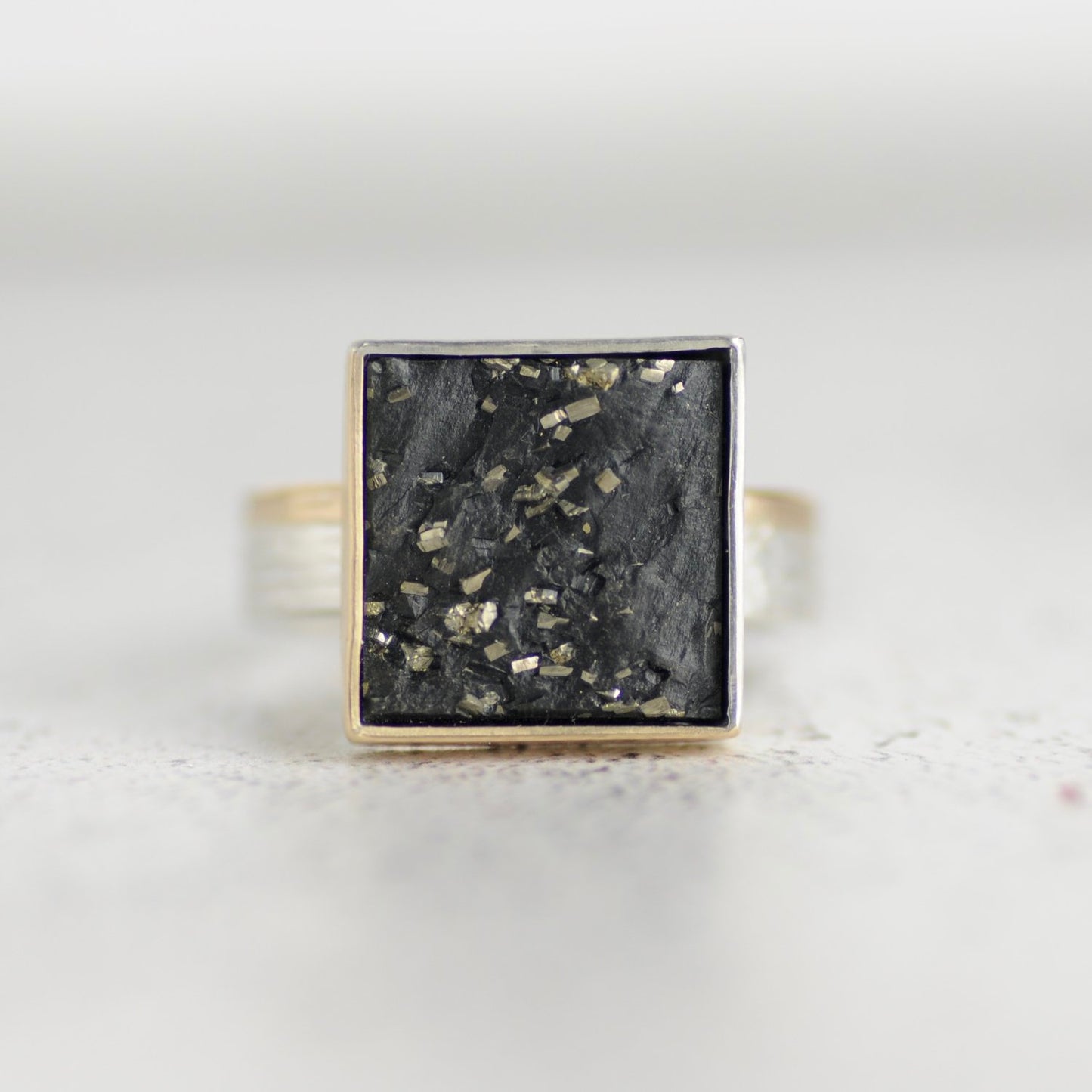 Flux Square Slate Ring