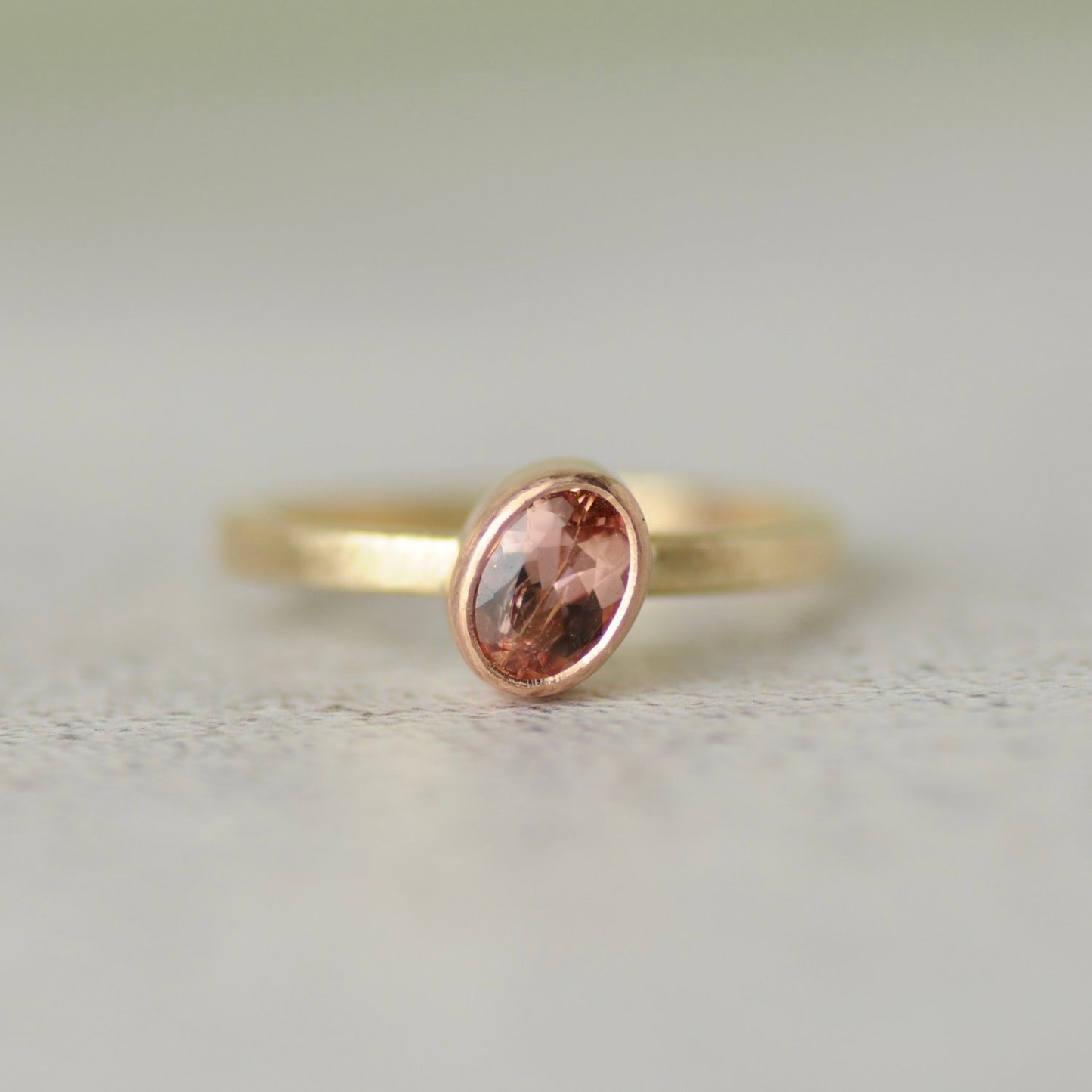 Peach Topaz Ring