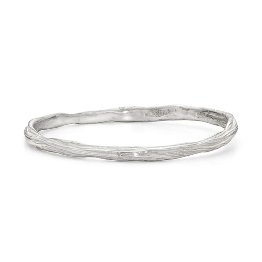 Silver Ripple Bangle