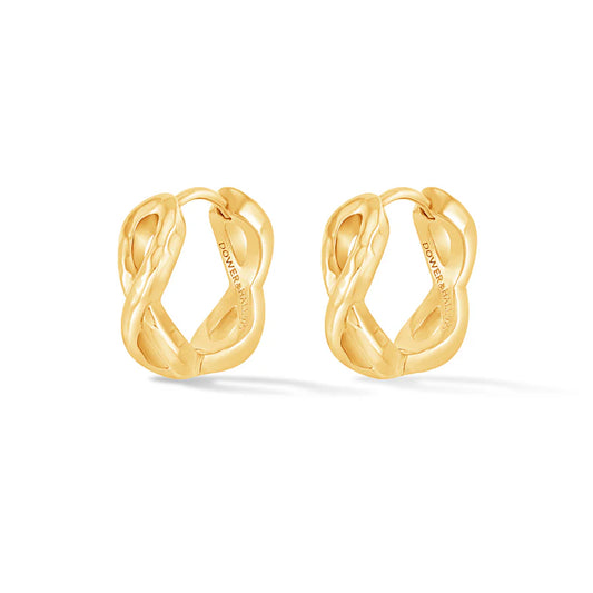 Infinity Huggie Hoops - Gold