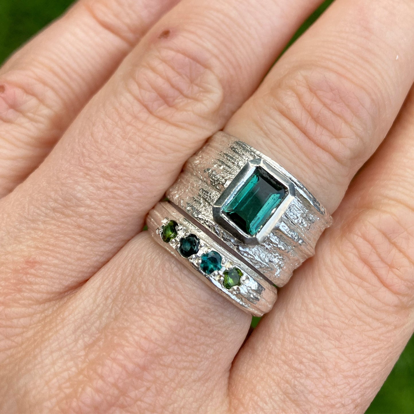 Silver & Tourmaline Ring