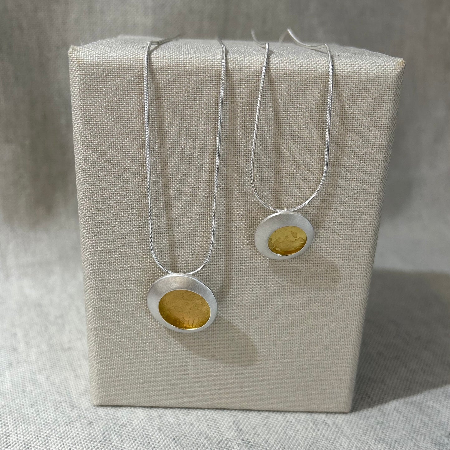 Silver & Gold Etch Necklaces