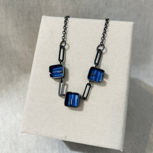 Blue Cobble Necklace