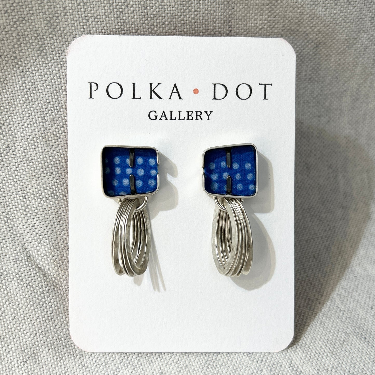 Blue Cobble Loop earrings