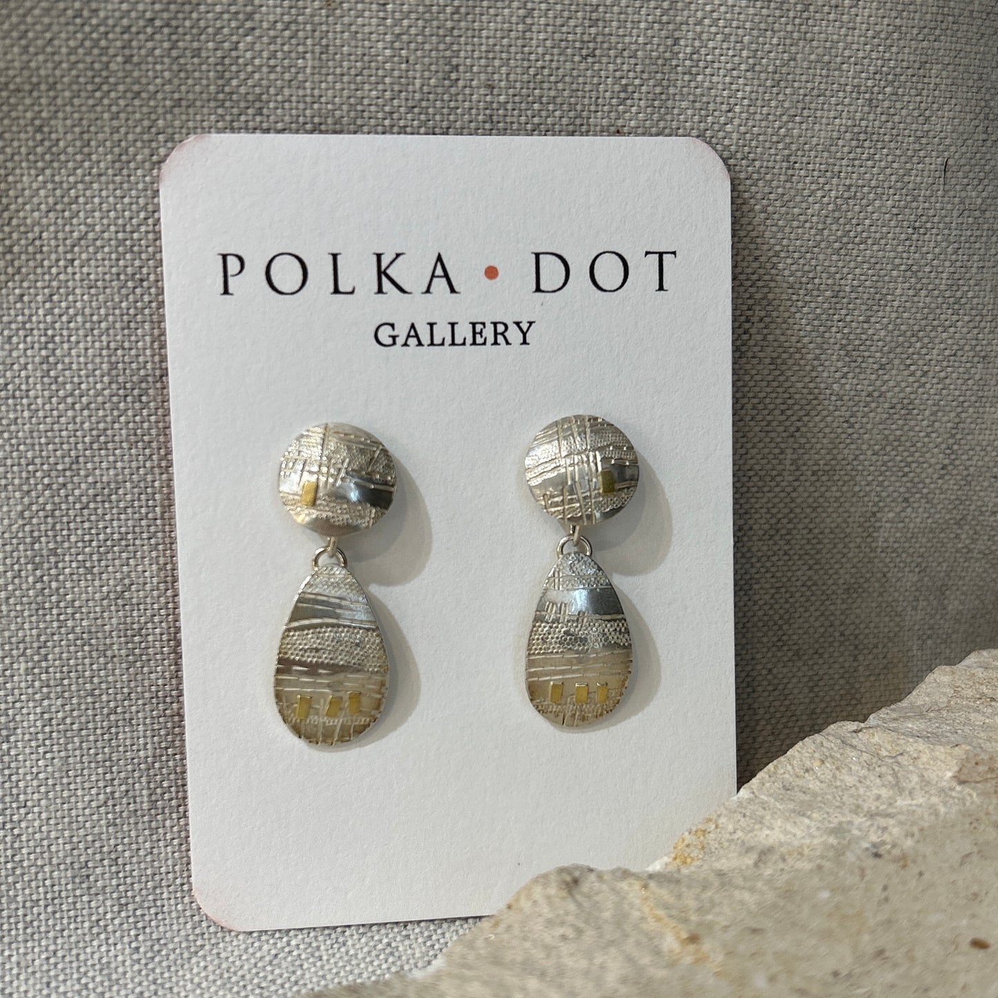 Silver & Gold Drop Earrings