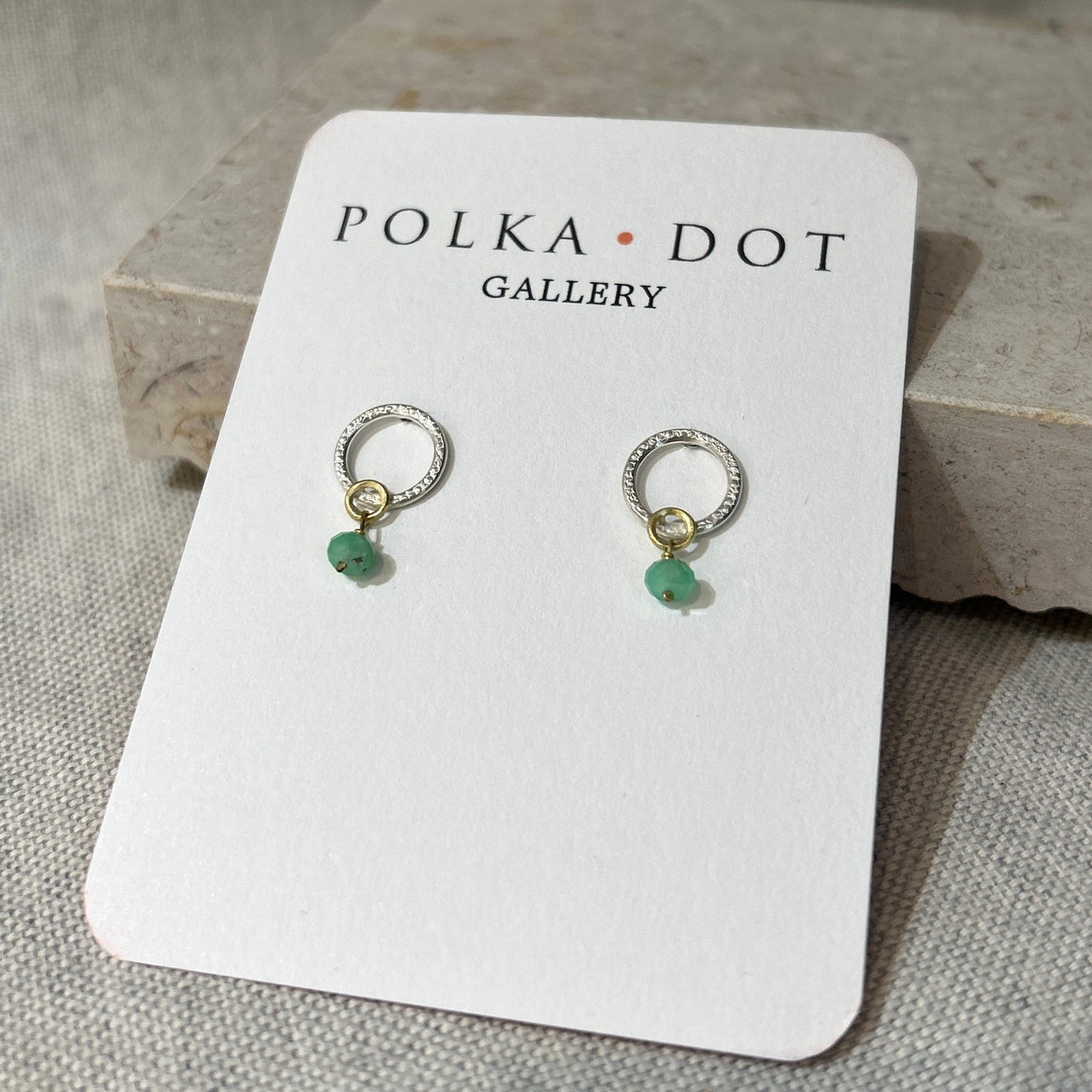 Silver & Chrysoprase Earrings