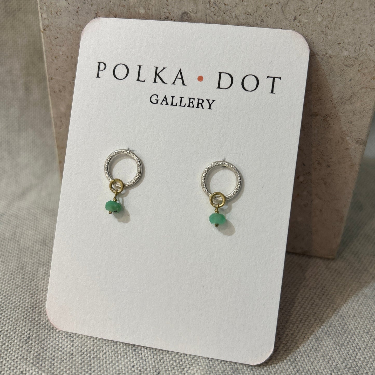 Silver & Chrysoprase Earrings