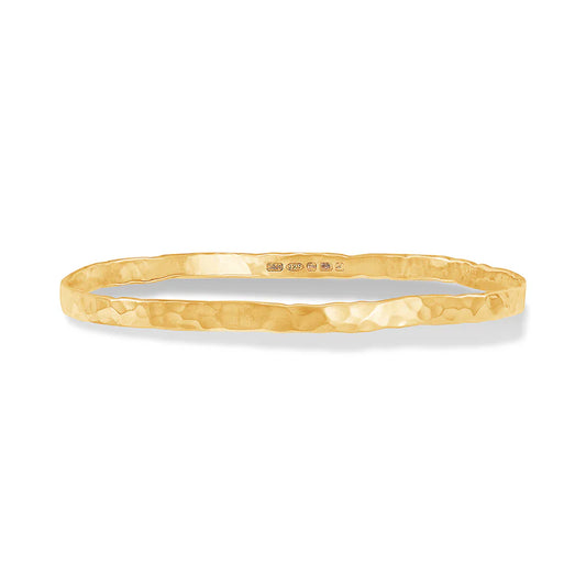 Hammered Gold Bangle