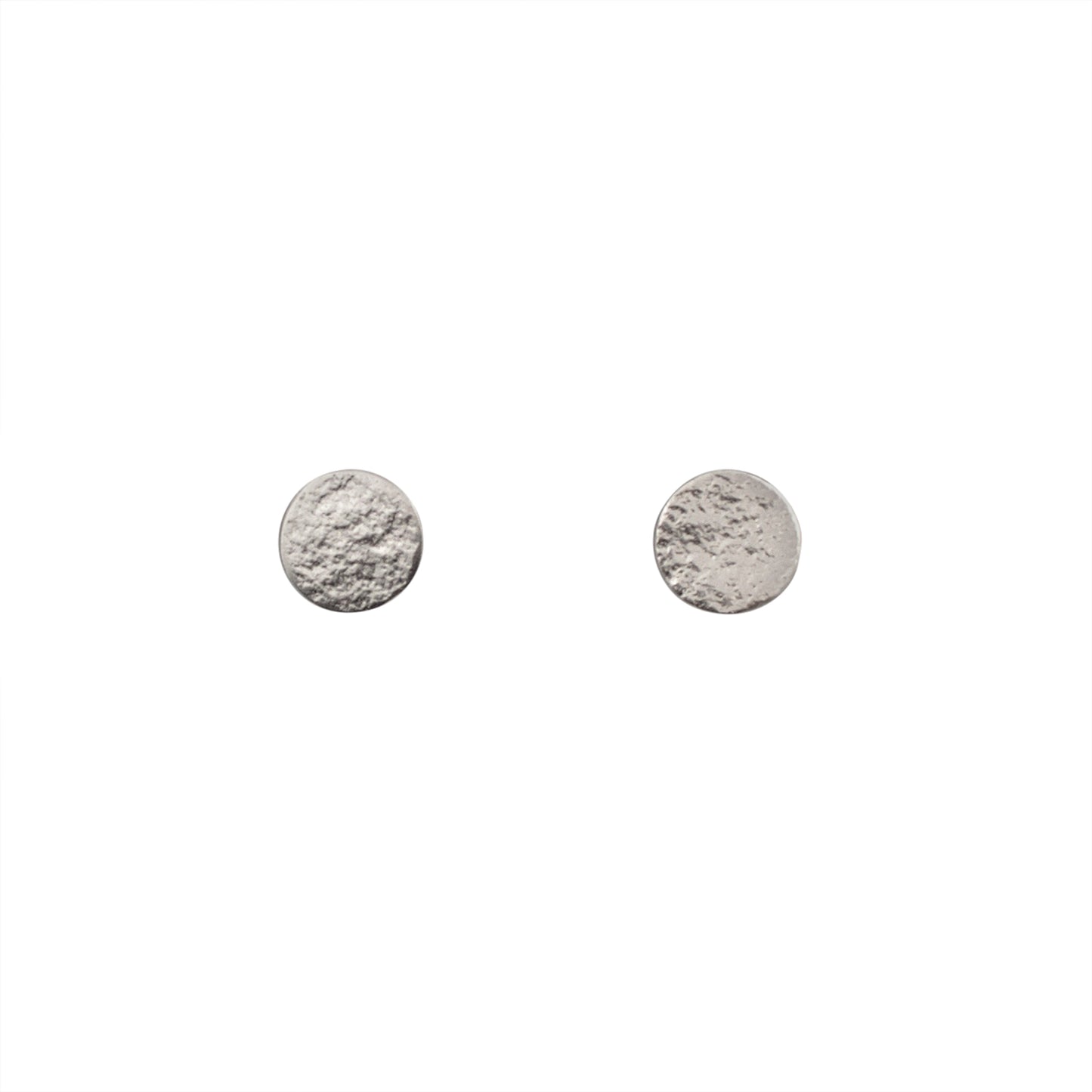 Paillette Studs Medium Silver