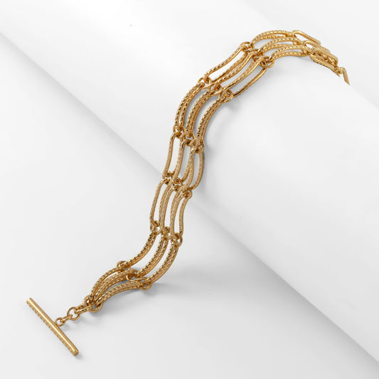 Serpentine Wiggle Bracelet - Gold