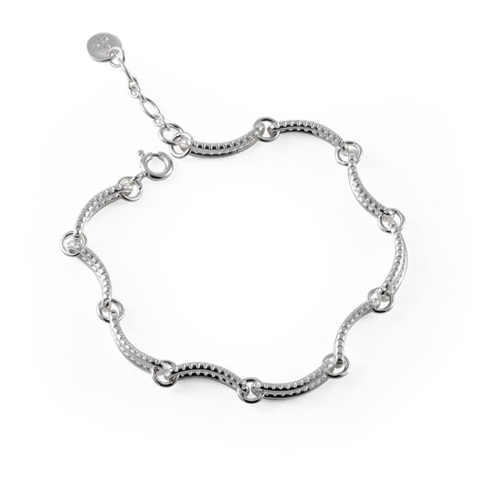 Serpentine Chain Bracelet - Silver