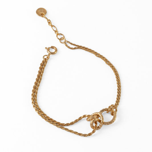 Serpentine Knot Bracelet - Gold