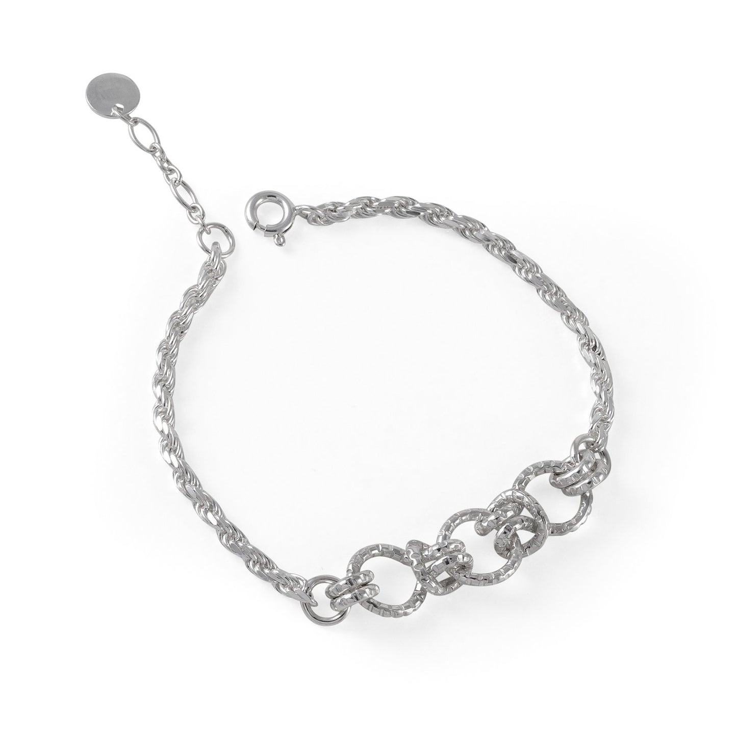 Serpentine Knot Chain Bracelet - Silver