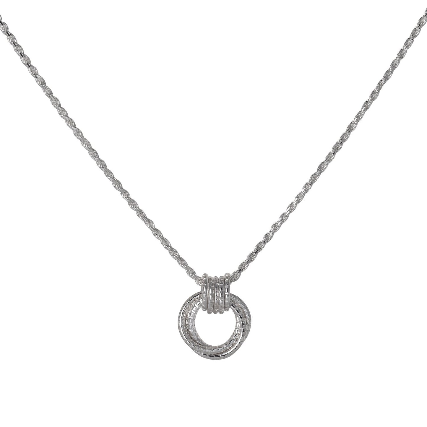 Serpentine Triple Loop Pendant - Silver