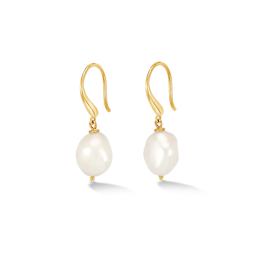 Pearl & Gold Drop Earrings