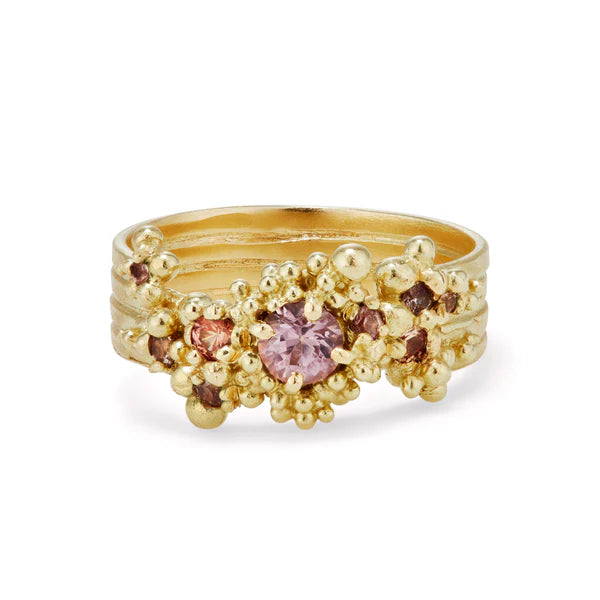 Pink Sapphire Whorl Ring