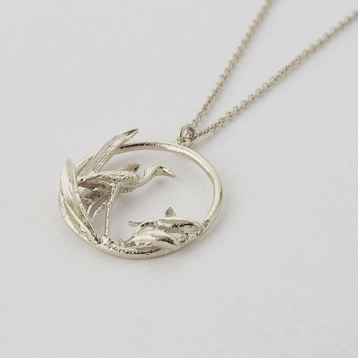 The Heron & the Fish Necklace