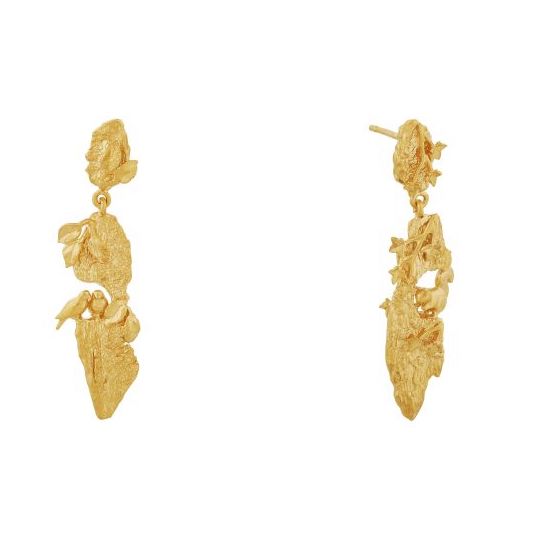 Forest Life Bark Earrings