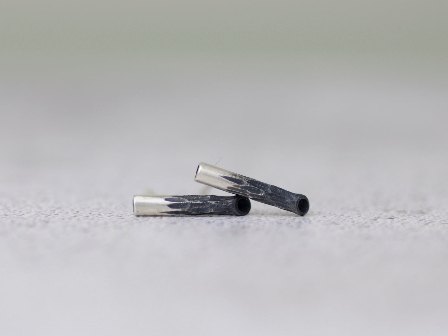 Oxidised Silver Gradient Studs