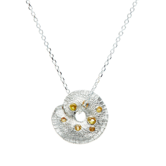 Silver & Yellow Seed Necklace