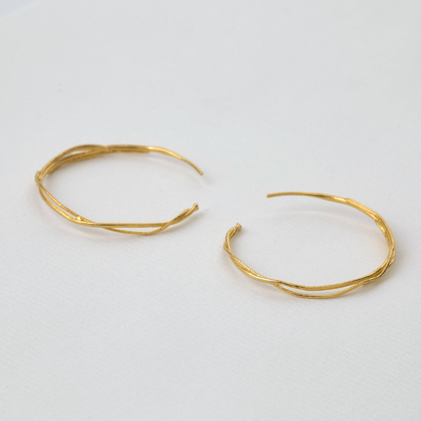 Fine Twist Hoops