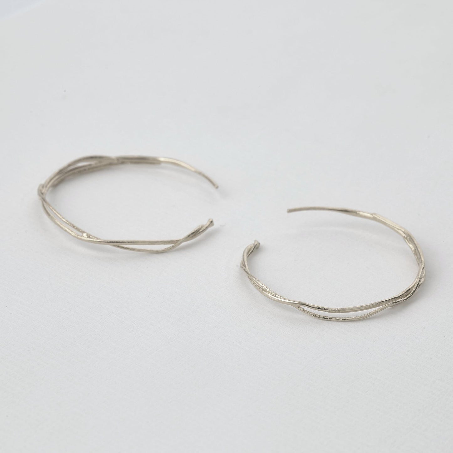 Fine Twist Hoops