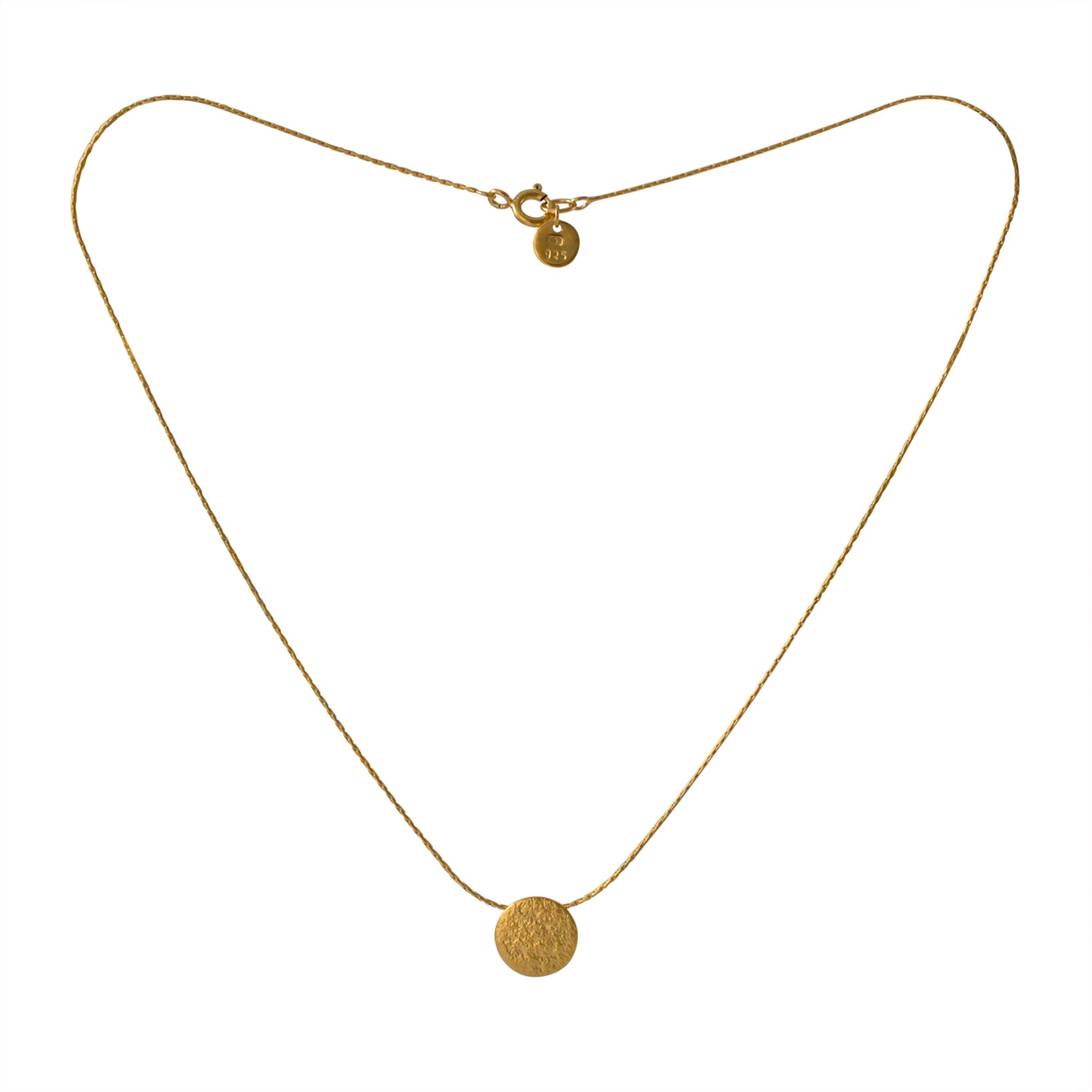 Paillette Tiny Disc Pendant Gold